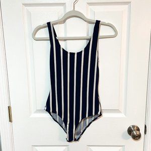 CHARLOTTE RUSSE Women's Striped Sleeveless Bodysuit